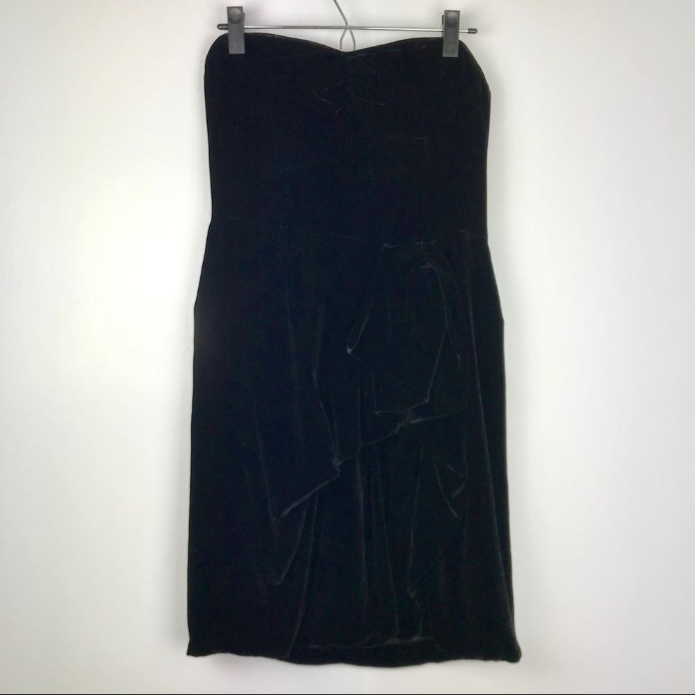 Marc by Marc Jacobs Draped Strapless Velvet Dress